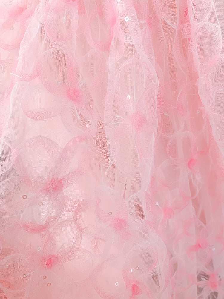 Pink Lace Mini Dress- New