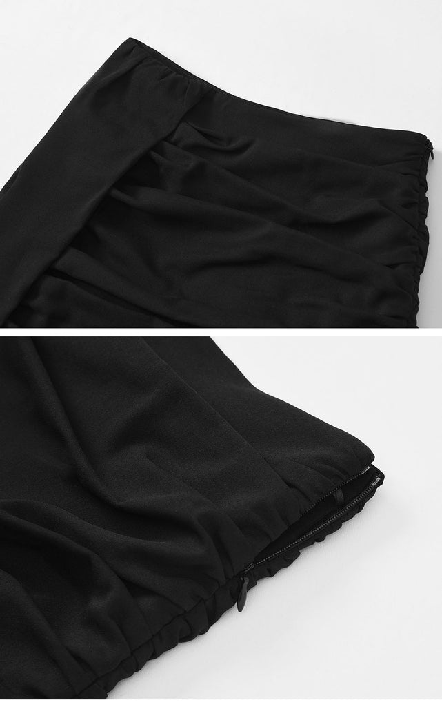 High Waist Black Maxi Skirt for UNUSUAL Winter
