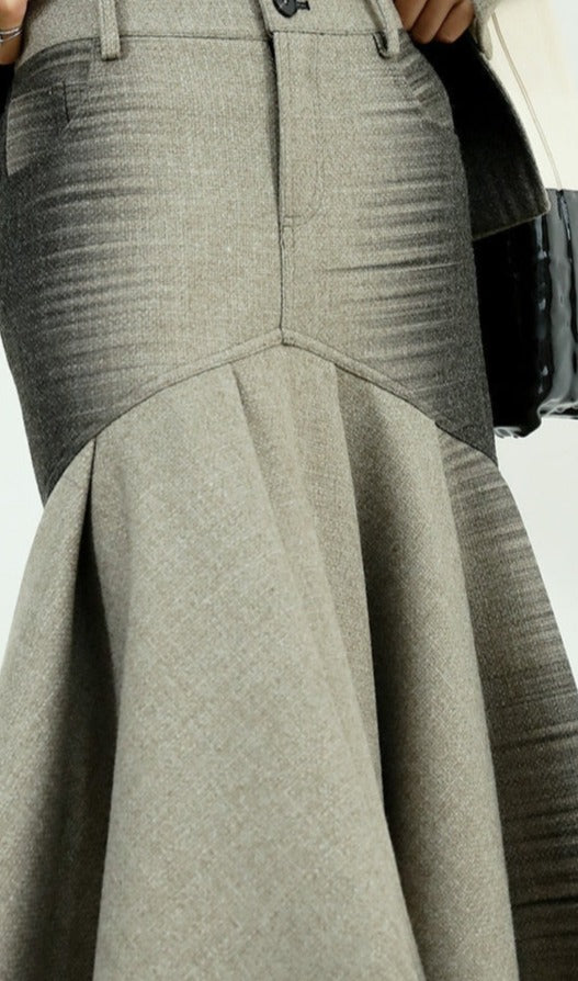 Gray Gradual Color UNUSUAL Skirt