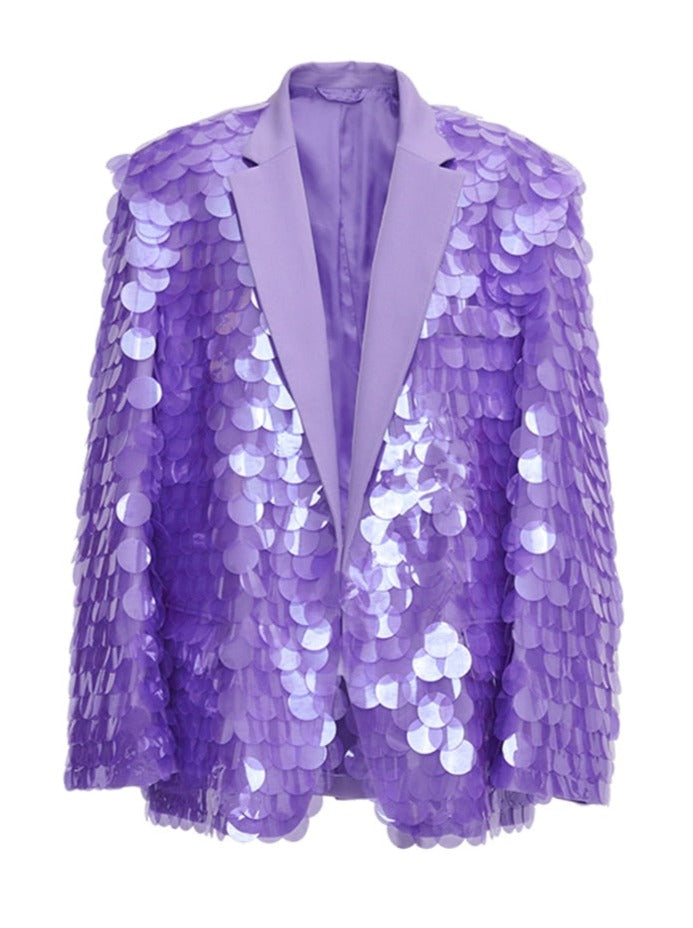 Purple Sequins Jacket