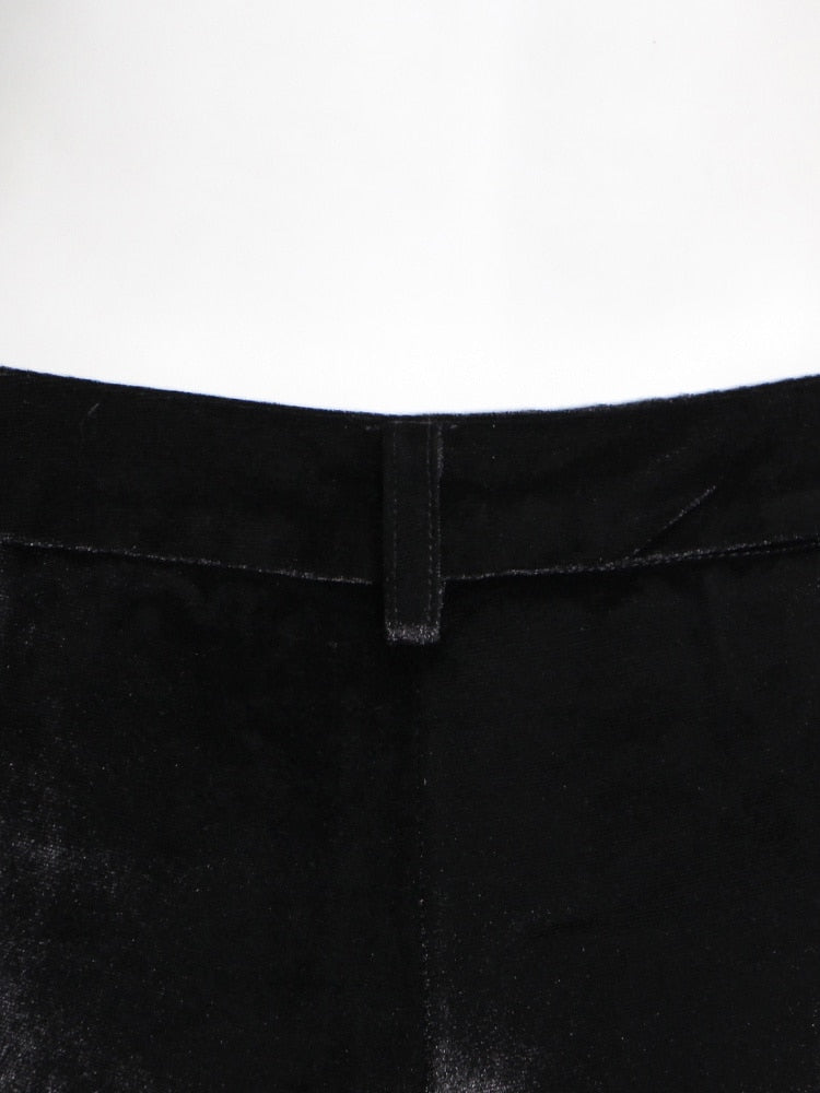 Elegant Black Velvet Diamond Pants- Ready to Ship