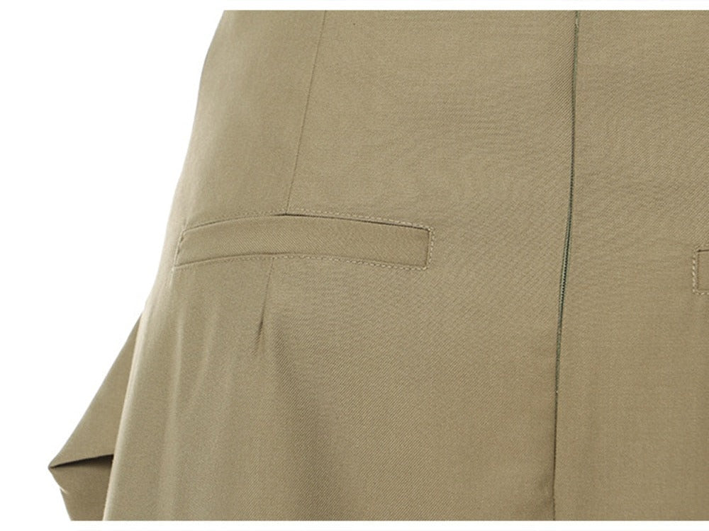 High Waist Khaki Skirt- Ready to Ship