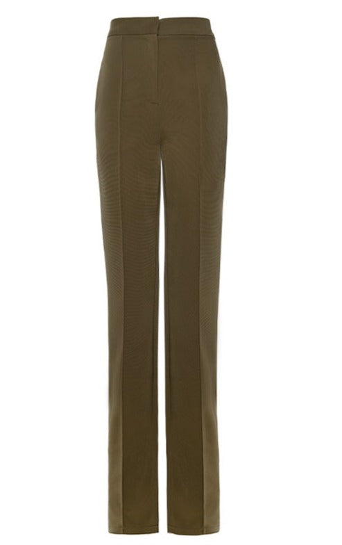 Brown Green Flared Pants for UNUSUAL Winter