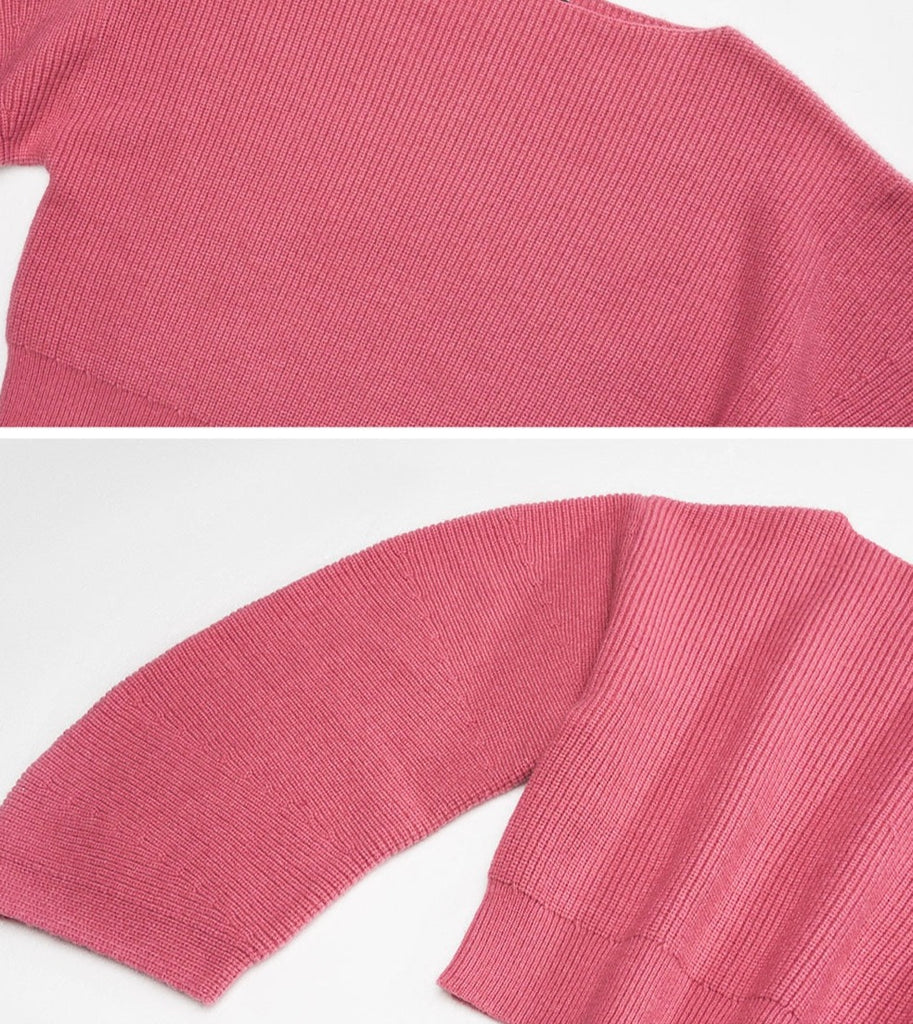 Short Knitted Pullover Sweater