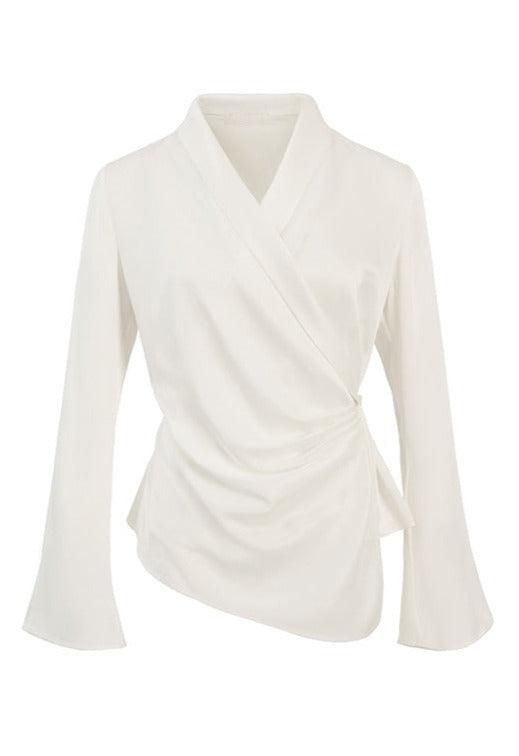 Elegant Satin White Shirt - new