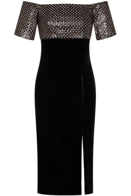 Elegant Black Midi Dress
