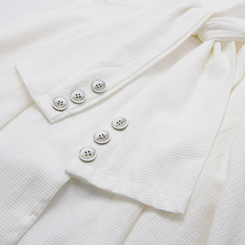 White Elegant Shirt Dress