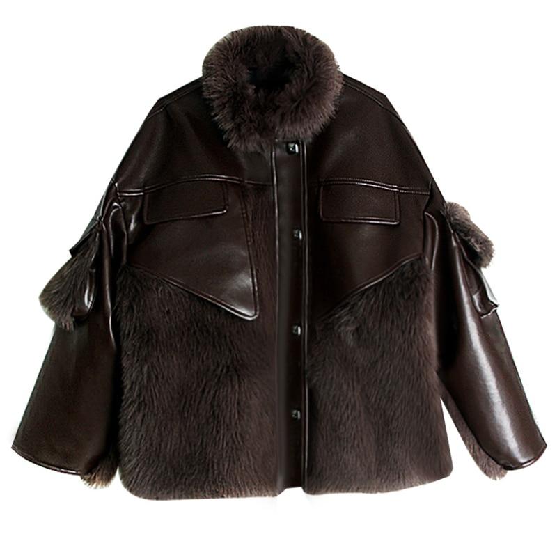 Leather Jacket with Fur -Ready to Ship