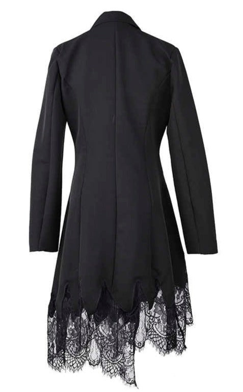 Black Lace Unusual Blazer Dress