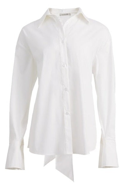 White Backless Shirt