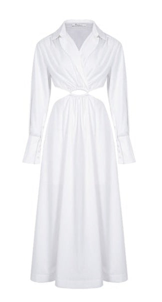 White Long Shirt Dress
