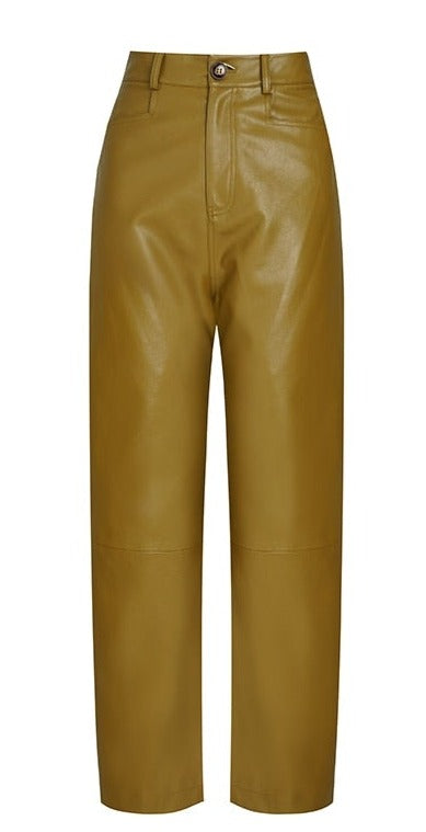 High Waist Wide Leg Leather Pants for UNUSUAL Winter