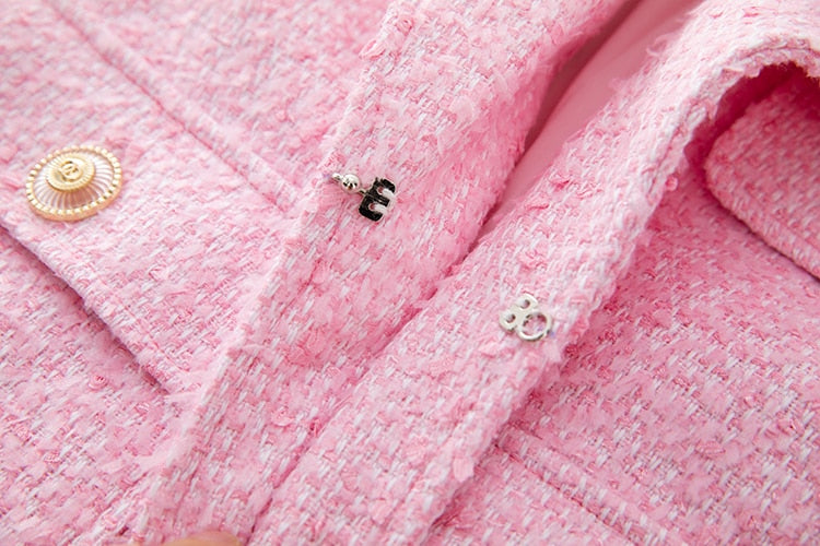 Pink Tweed Jacket for UNUSUAL Winter