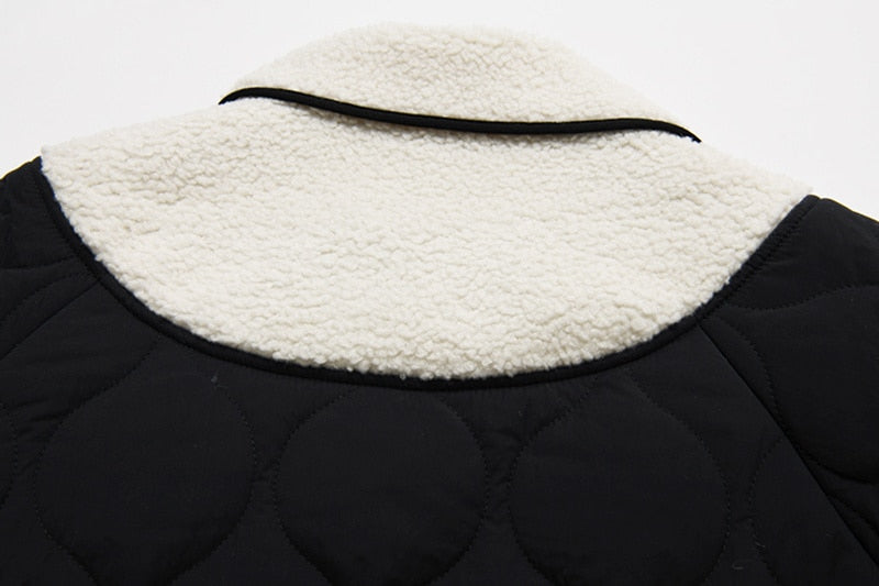 Lambswool Cotton-padded Coat