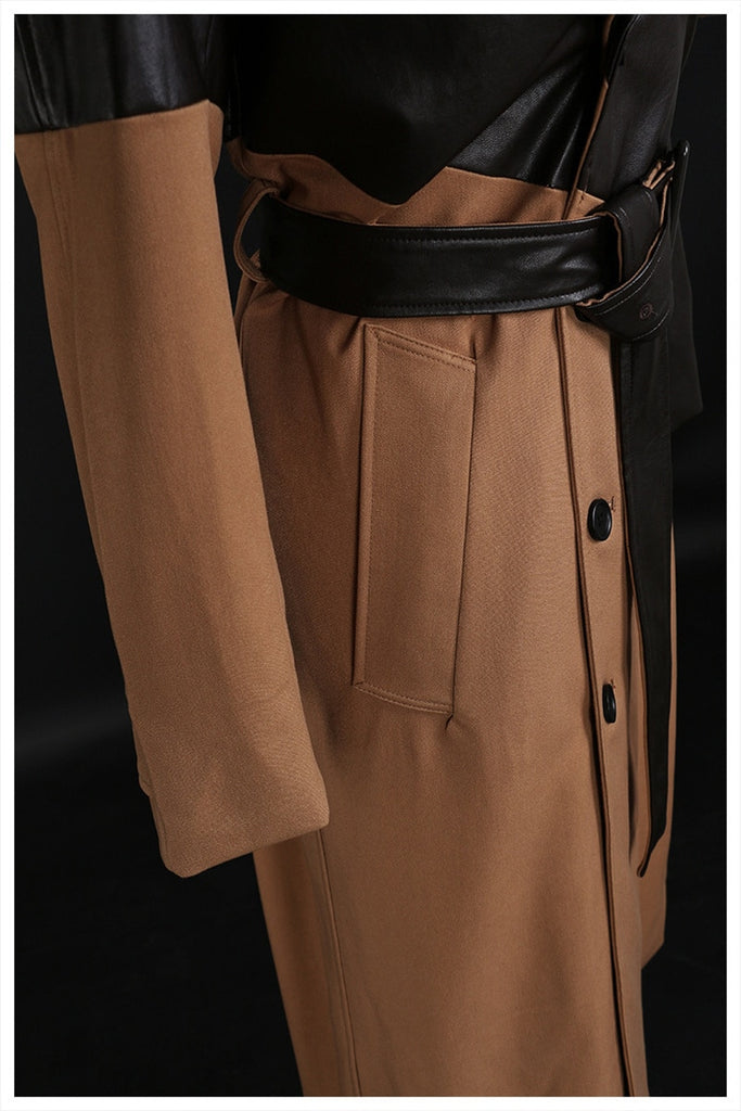 Mixed fabric Trench Coat for UNUSUAL Winter