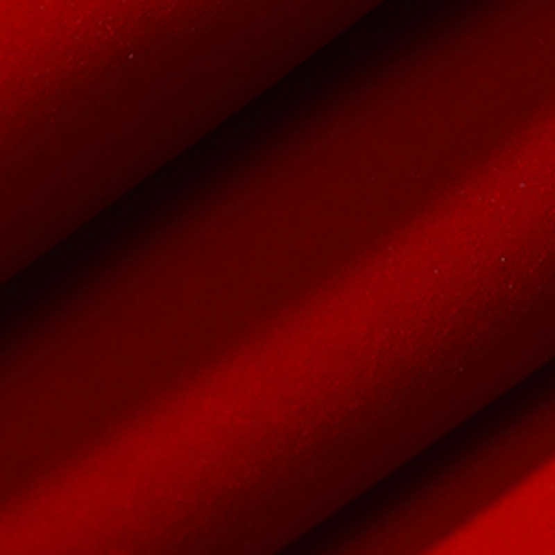Velvet Red  Cotton-padded Coat
