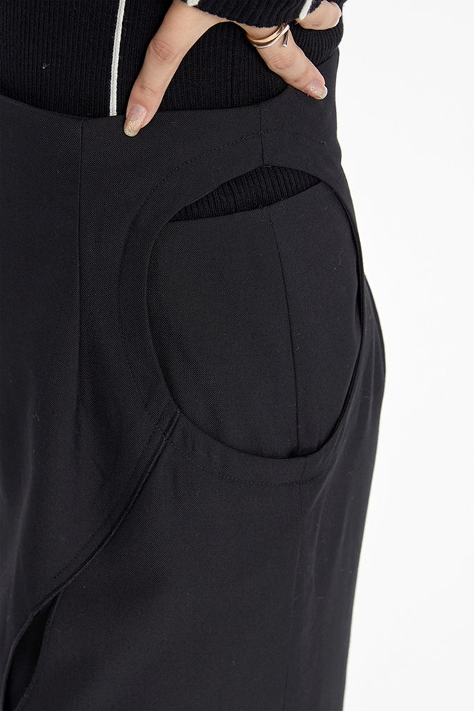 Black Hollow Out Skirt