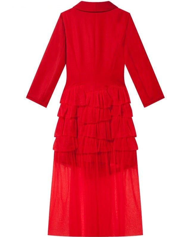 Red Blazer Maxi Dress